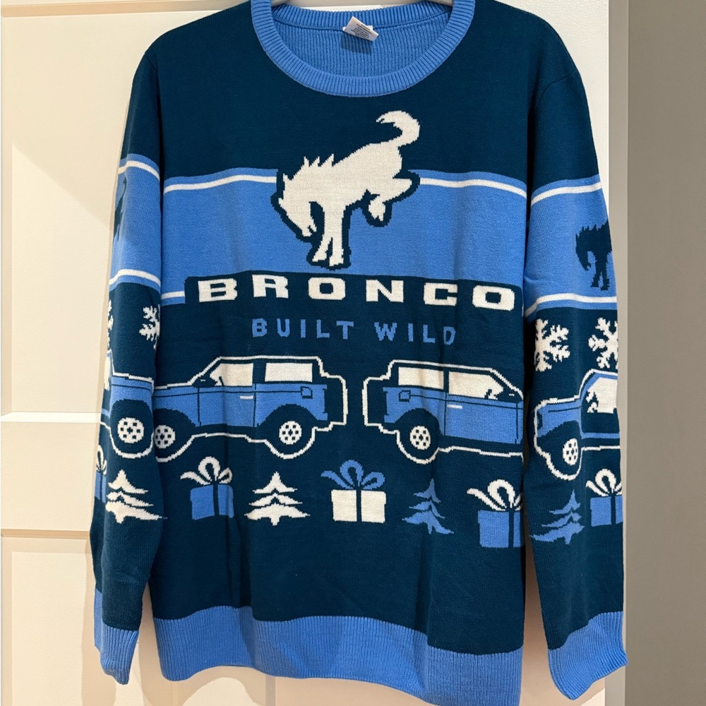 Bronco Built Wild Men's Ugly Christmas Sweater